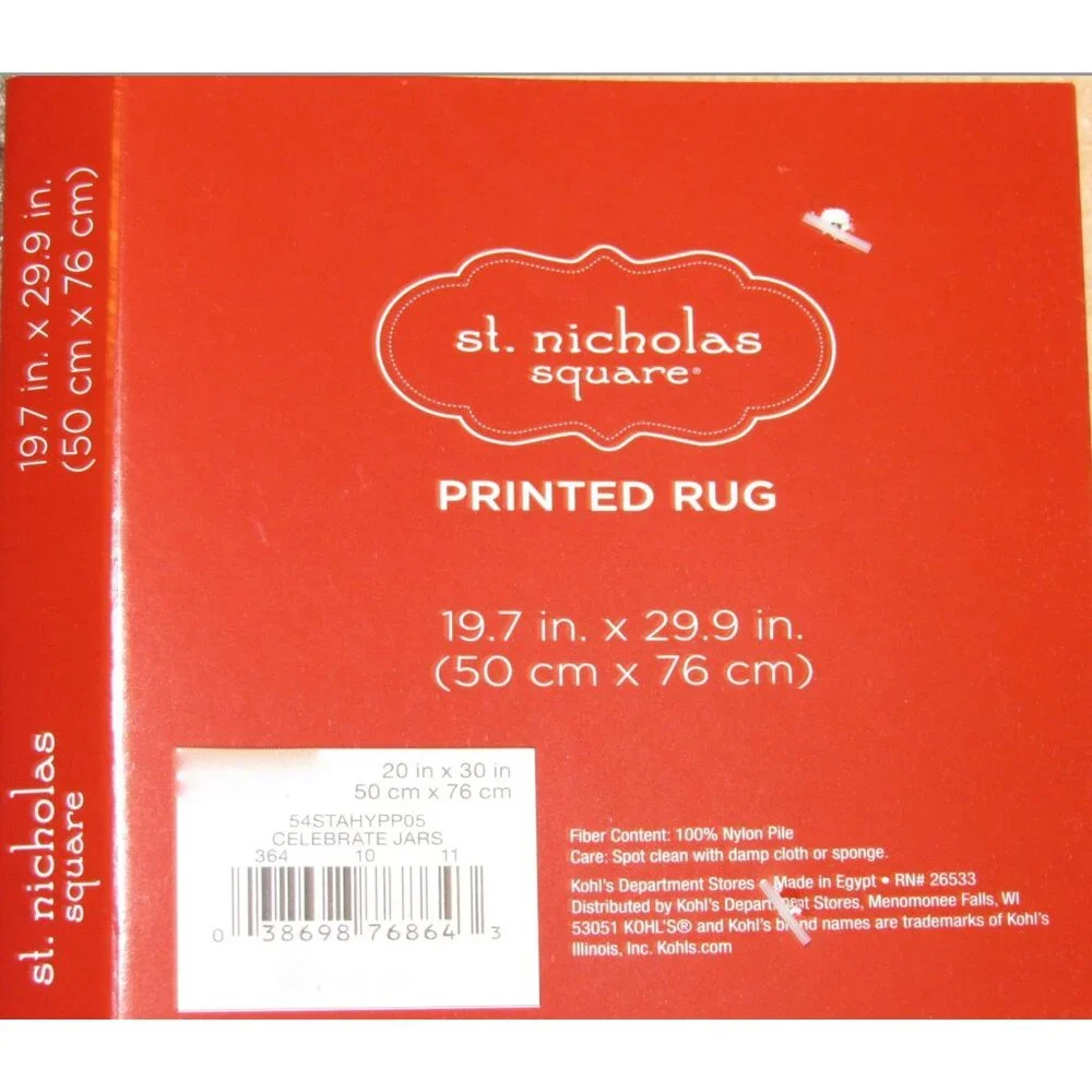 St. Nicholas Square Celebrating The Holidays Celebrate Jars Printed Rug